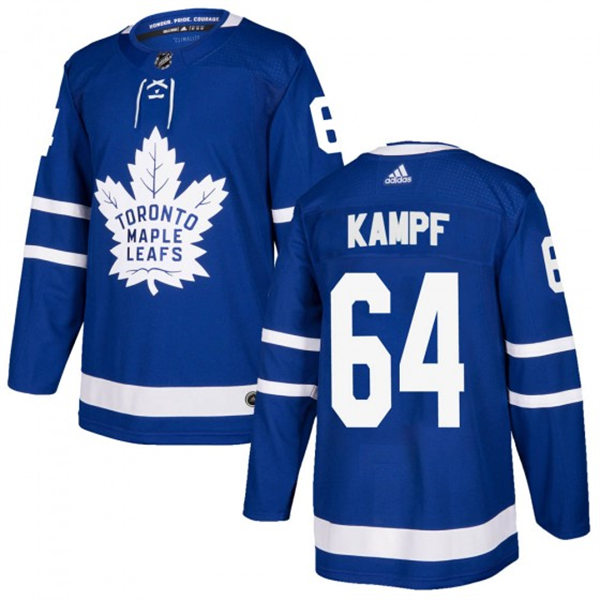 Men's Toronto Maple Leafs #64 David Kampf adidas Home Blue Player Jersey